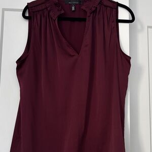 White House Black Market Deep Burgundy Blouse